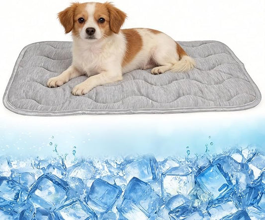 PETZOOKA Dog Cooling Mat Q-Max>0.4 Self Cool Pad for Dogs and Cats, Washable Portable Pet Sleeping Pad for Summer Size 27....