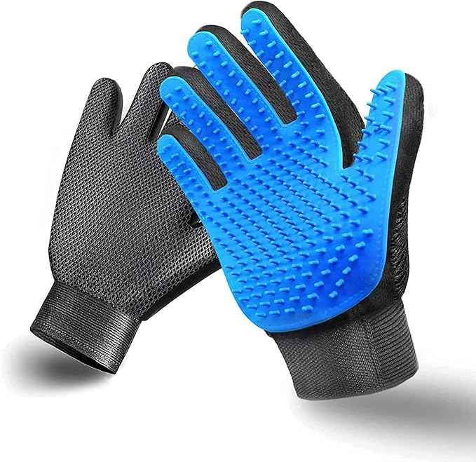 STARROAD-TIM Pet Grooming Glove Hair Remover Brush Gentle Deshedding Efficient Pet Mitt Pet Massage Gloves Left & Right Ha...