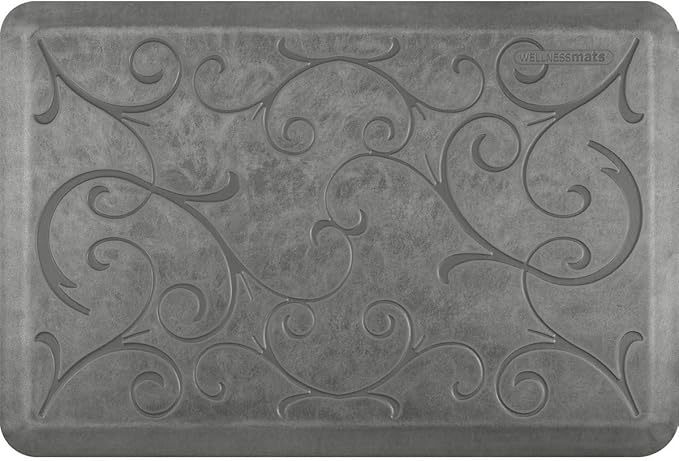 WellnessMats Bella Collection Anti-Fatigue Floor Mat, Polyurethane – Ergonomic Support Pad for Home, Kitchen, Garage, Offi...