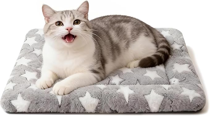 Fogkiss Dog Bed Mat, Reversible Crate Pad & Cute Dog Bed - Machine Washable Kennel Mat with Ultra Soft for Small Dogs & Cats