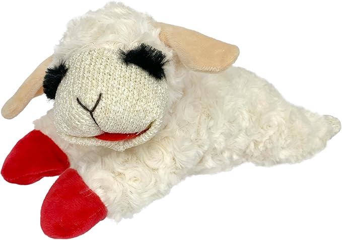 Multipet Lamb Chop Dog Plush Toy - Squeaky Toy for Small & Medium Dogs - Extra Soft Plush - Stuffed Animal for Cuddling & ...