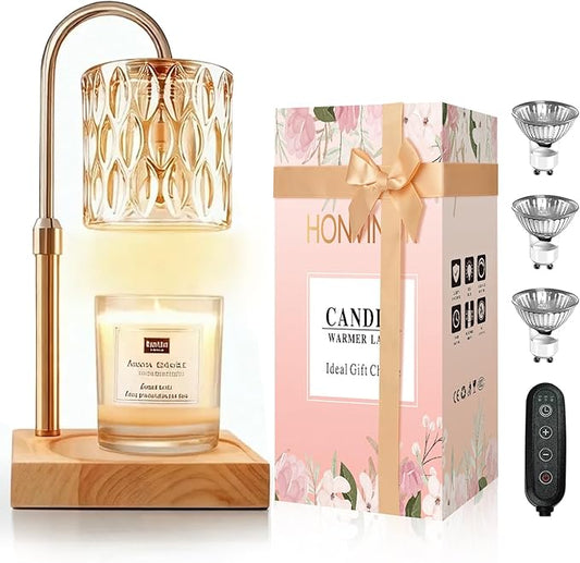 Honvinor Candle Warmer Lamp, Candle Warmer Light with Timer & Dimmer, Candle Warmer Lamp Adjustable Height, Compatible wit...