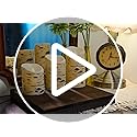 Comenzar Flameless Candles Birch Bark Texture, Flickering Flame Battery Operated LED Candles, Electric Plastic Candles wit...