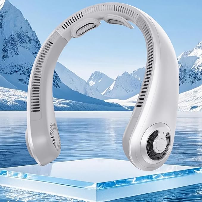 Neck Fan - Portable Neck Fan with Neck Support, 5 Speeds, All Around Airflow, Hand-free Bladeless Personal Cooling Fans, R...