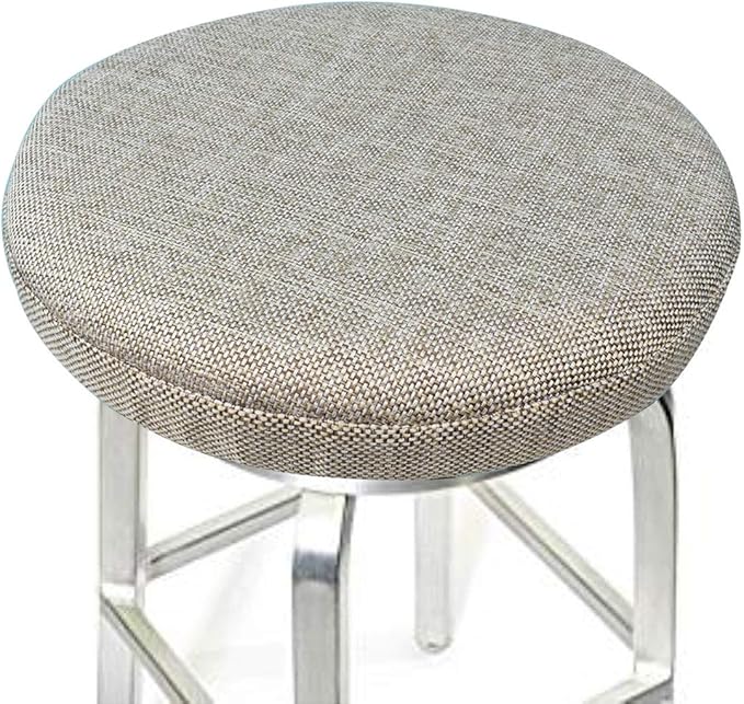 Levoberg Round bar Stool Covers Linen Sponge bar Stool Cushions Round Chair seat slipcovers 13inch/33cm ＃2