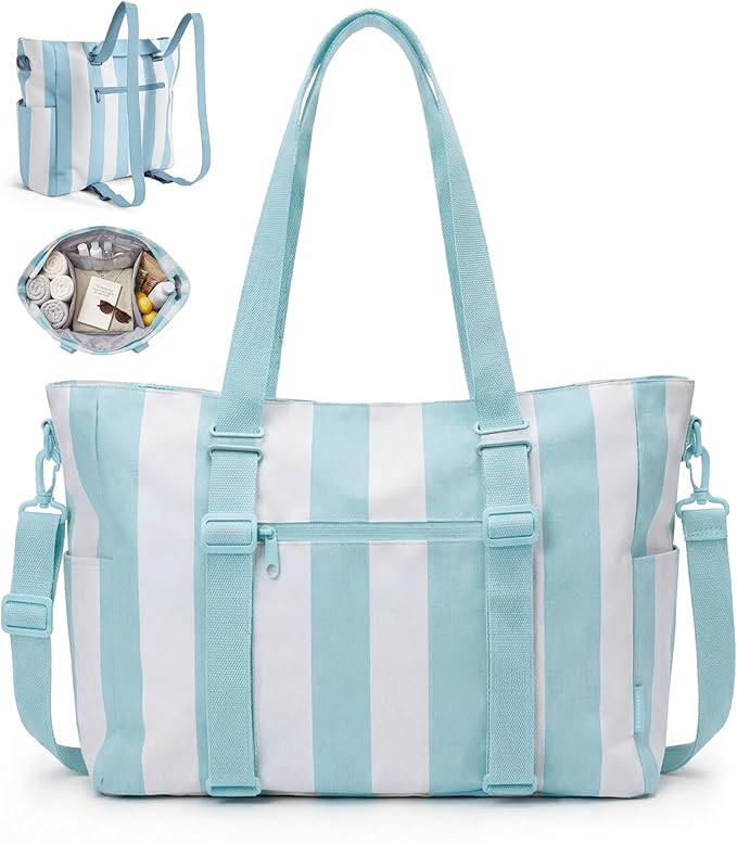 BAGSMART Large Beach Bag for Women, Oversize Tote Bag for Travel/Pool/Summer | 3-Ways to Carry, Cruise Essentials, Family ...