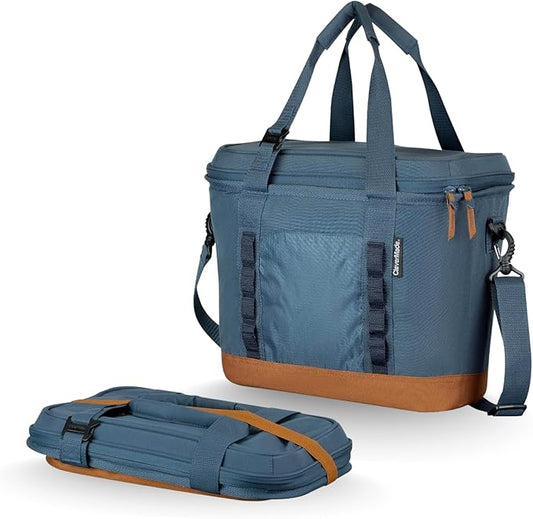 CleverMade Pacifica Collapsible Cooler Bag – Medium Portable Cooler Bag for Travel, Foldable Insulated Cooler for Beach, P...