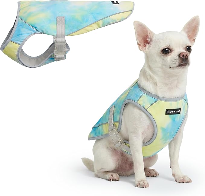 Spark Paws Dog Cooling Vest - SPF 50 UV Sun Protection - Summer Heat Relief Gear for Dogs, Lightweight, Evaporative Coolin...