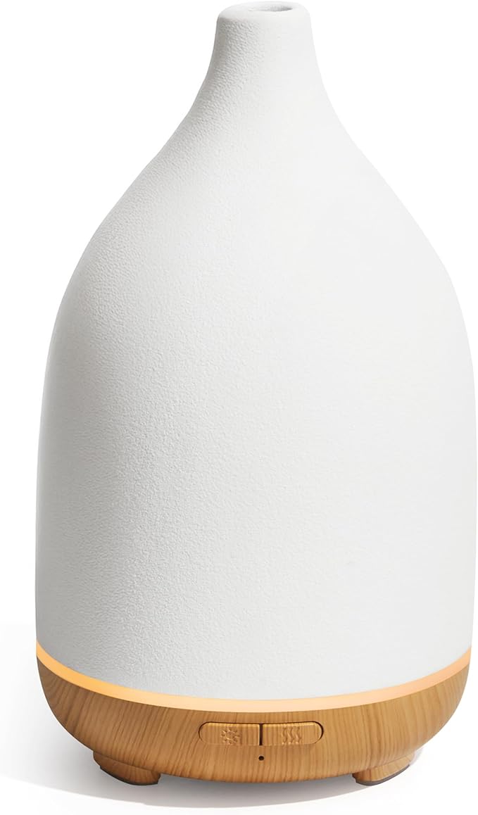 InnoGear Oil Diffuser, 150ML Ceramic Diffuser for Essential Oils Handcrafted Aromatherapy Diffuser Ultrasonic Cool Mist Hu...