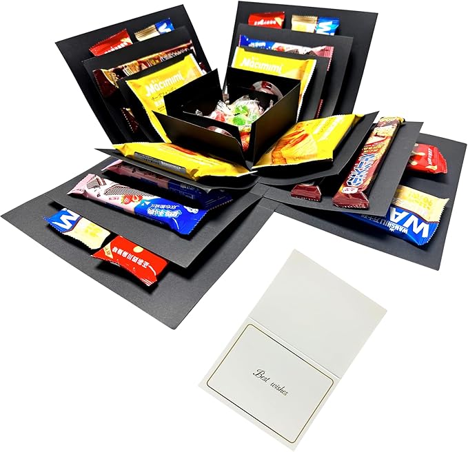 Hryan 5 Layer Gift Box, Multi Layered Explosion Photo DIY Box, Creative Surprise Picture Gift for Important Days and Holid...