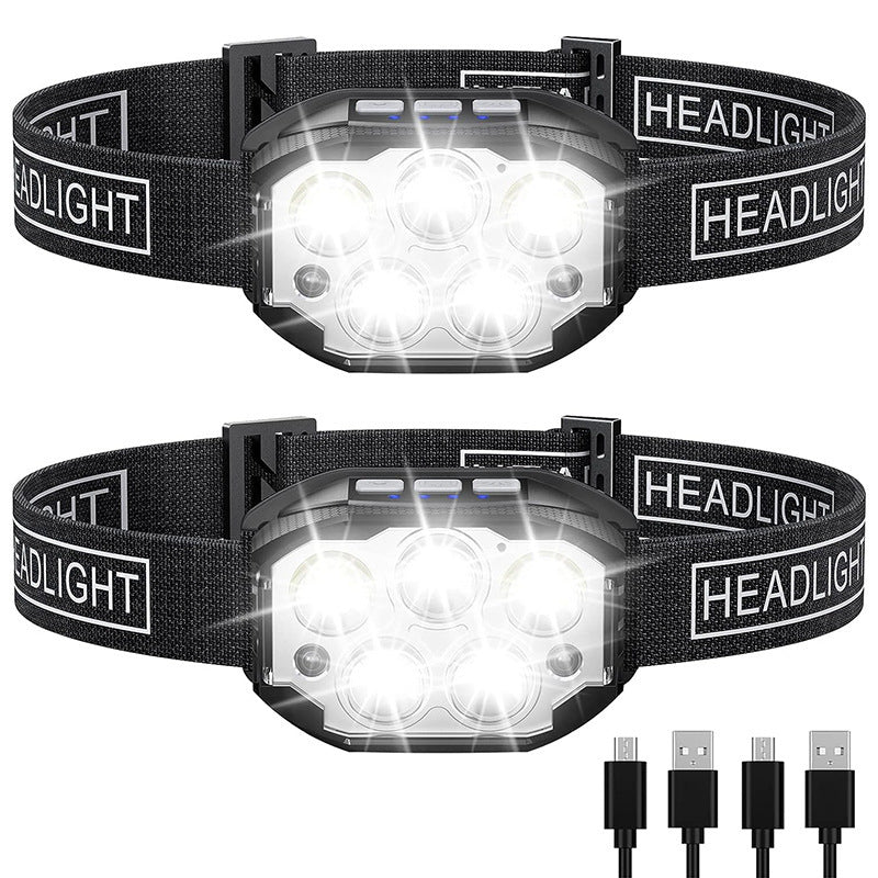 COB LED Red Light Warning USB Smart Charging