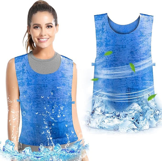 Evaporative Cooling Vest for Men Women - Ice Cool Vest Water Activated PVA Body cooler clothing for Hot Weather