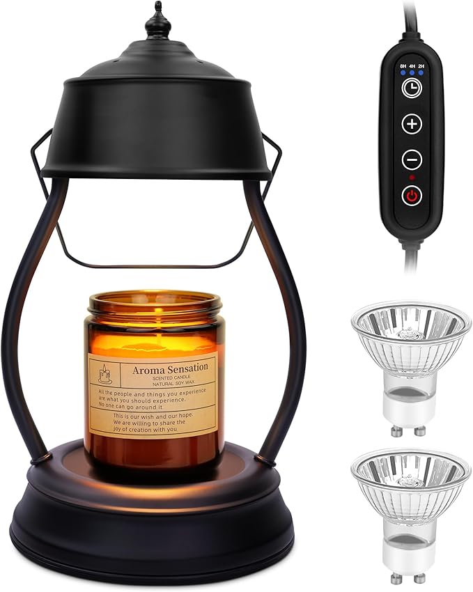 Candle Warmer Lamp, Dimmable Candle Warmer Lantern with Timer, Mothers Day Gifts for Women Mom, Office Home Decor, House W...