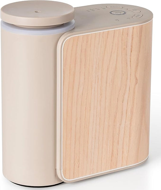 ZMARKRAFT® Waterless Essential Oil Diffuser w Solid Wood Cover 3 Timers 2 Mist Modes, Auto-Off Quiet Dual Fluid Aroma Diff...