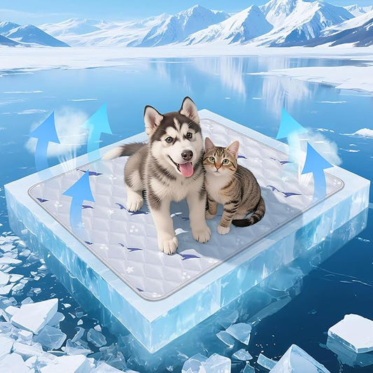 Velvopet Dog Cooling Mat, Cooling Mat for Dogs, Breathable Dog Bed with Non-Slip Design, Portable & Washable Pet Pad for I...