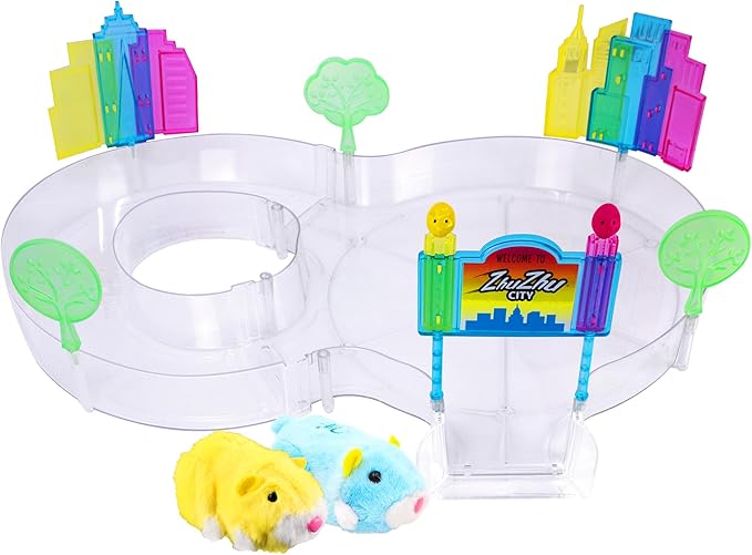 ZhuZhu City Downtown Starter Playset – Interactive Electronic Hamster Toy with Pipsqueak & Sophie – 40+ Sounds & Actions –...