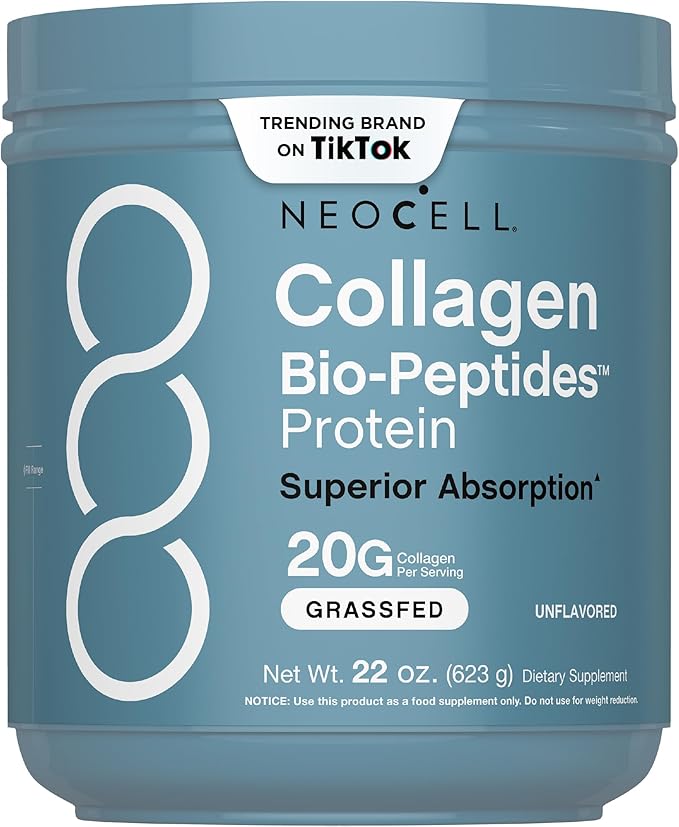 NeoCell Collagen Peptides Powder | 22oz | Super Hair, Skin, and Nails | Superior Absorption | Grassfed Protein Supplement...