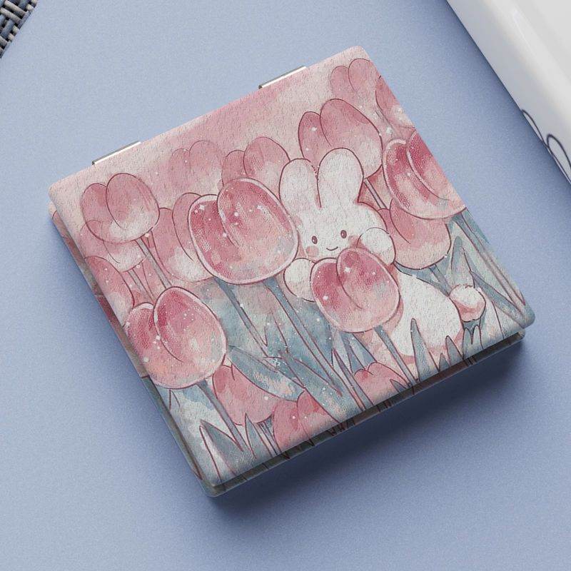 Tulip Rabbit Makeup Mirror Portable And Foldable