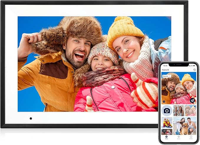 Digital Picture Frame 10.1 Inch Digital Photo Frame 32GB Storage, WiFi Picture Frame with1280x800 IPS Touch Screen, Auto-R...