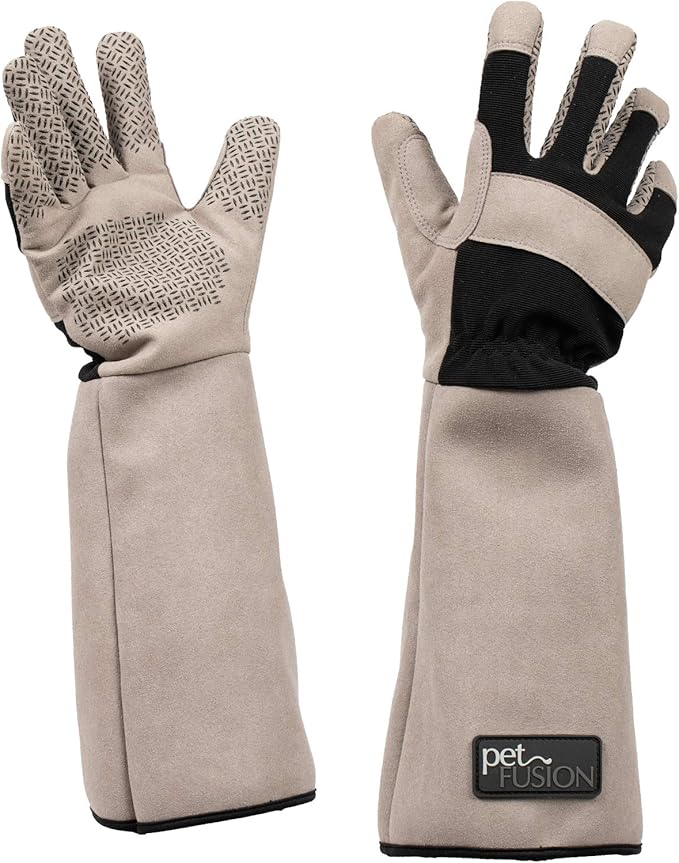 PetFusion Multipurpose Pet Glove for Grooming, Trips to Vet, Handling. [Puncture & Scratch Resistant, Water Resistant]. 12...