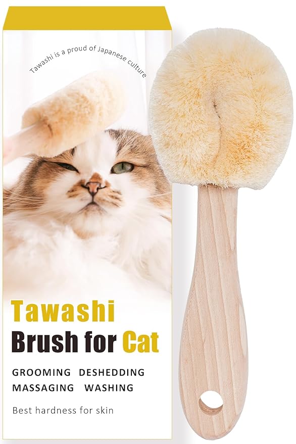 Wablade Cat Brush, Gentle Grooming Brush for Sensitive Cats & Kittens – Soft Grooming & Massage, Gently Removes Loose Surf...