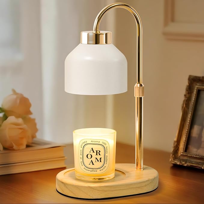 Seniny Electric Candle Warmer Lamp with Timer Dimmable, Adjustable Height Lamp Candle Warmer for Jar Candles, Home Decor W...
