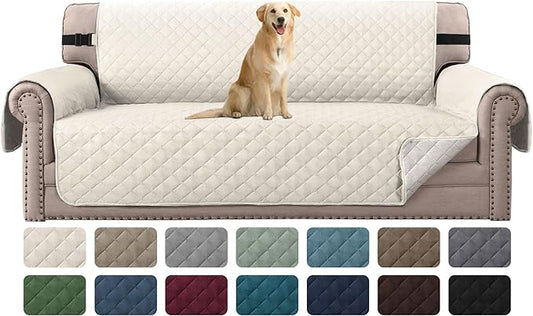 H.VERSAILTEX Reversible Couch Cover for 3 Cushion Cover Pet Friendly Sofa Cover for Dog Washable Furniture Protector Water...