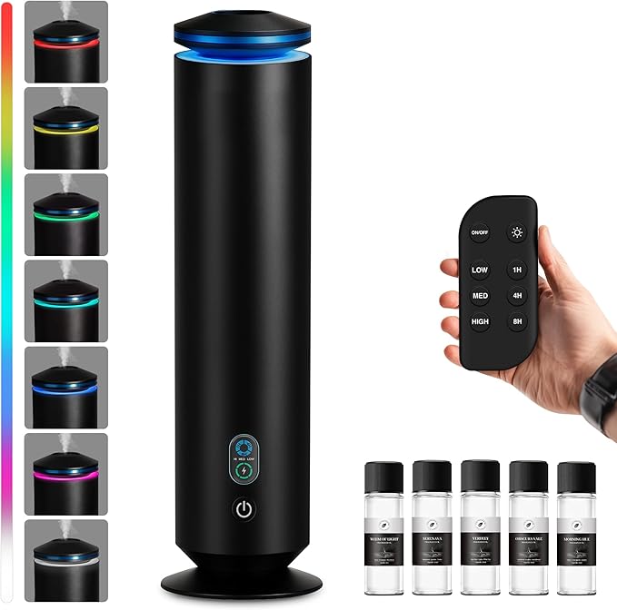 Waterless Scent Diffuser Starter Kit - 1500 Sq Ft Coverage, Scent Diffuser for Home, Hotel, Studio, Essential Oil Diffuser...