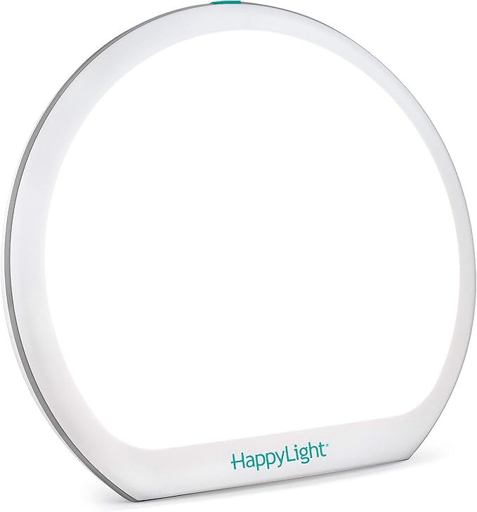 Verilux HappyLight Alba - New Round UV-Free LED Therapy Lamp, Bright White Light with 10,000 Lux, Adjustable Brightness, C...