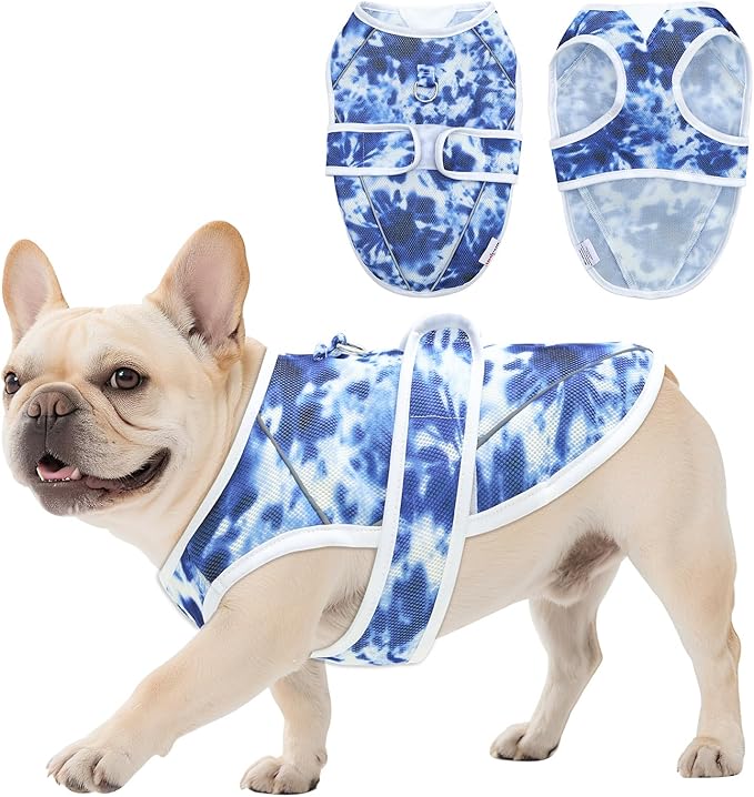 UNIPUP Dog Cooling Vest – Lightweight Pet Cooling Shirt 3D Breathable Mesh, Reflective Strips & UV Protection for Walking,...