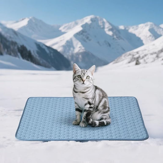 Soulbond Cooling Mat for Small Dogs - 25" x 35" Washable Cooling Mat for Cats, QMAX>0.3, Anti-Slip Bottom, Portable Summer...