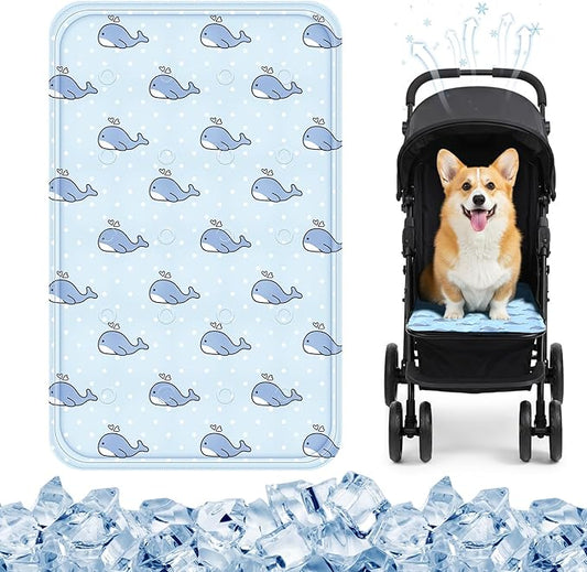 Nuanchu Dog Stroller Cooling Mat Waterproof Outdoor Pet Cooling Mat Washable Summer Cat Sleeping Blanket for Pet Stroller...
