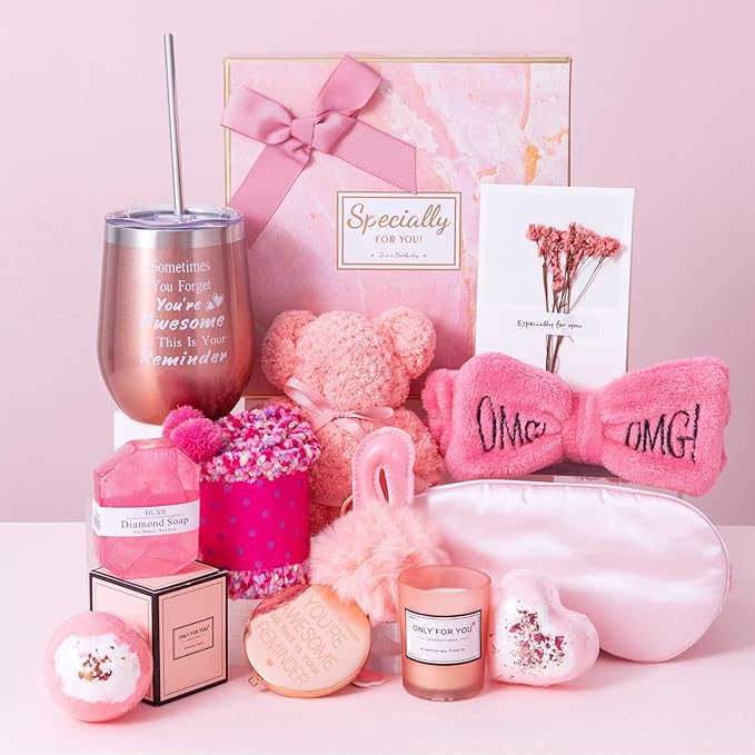 Gifts Basket for Women - Birthday Gifts for Women,Women Gifts Set Contains 13 Items Unique Female Gift Ideas,Relaxing Care...