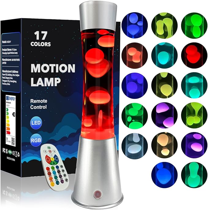Soarling 17 Colors Changing Liquid Motion Lamps LED Night Light for Kids Adults Teens 15.5 Inch Large Big Relax Mood Table...