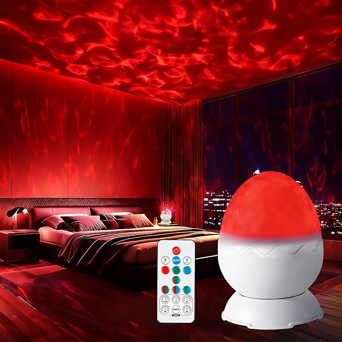 UweSmart 670nm red Night Light, Light Therapy Lamp, Dinosaur Egg 2-in-1 Sensory Lights for Autism, for Sensory Room Must-H...