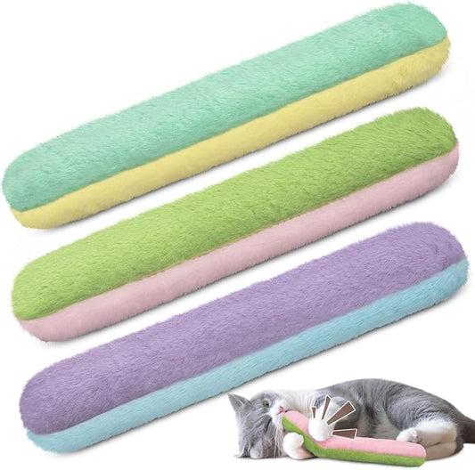 Retro Shaw Refillable Catnip Toys for Cats, 3Pcs Cat Toys Pillows with Crinkle Sound, Interactive Indoor Kitten Nip Chew K...