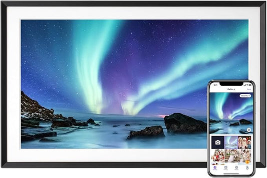 Euphro 15.6'' Digital Picture Frame with 1920x1080 IPS Touch Screen, Smart Digital Photo Frame with 32GB Storage, Easy Set...