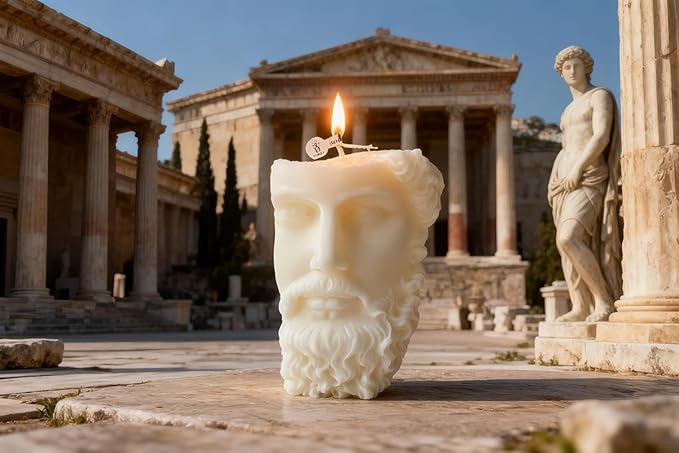 Half-Face Statue Scented Candle,Artistic Botanical Soy Wax Candle,Minimalist for Home Decor,Wedding Centerpieces,Photo Pro...