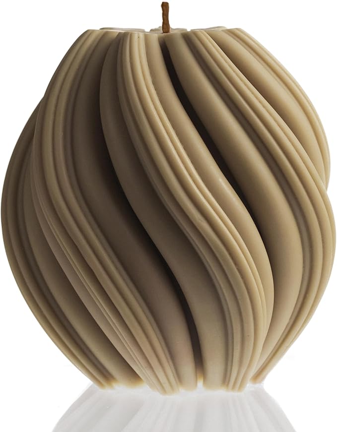 LAWA Swirl Candle - Large Beautiful Handmade Pillar Scented Soy Wax Twirl Elegant Bubble Aesthetic Candle Housewarming Gif...