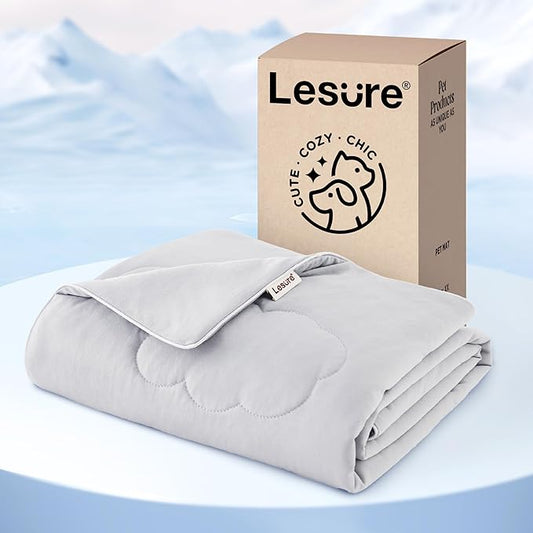 LE SURE Premium Cooling Blanket for Large Dogs Washable - Dog Cooling Mat with Q-MAX>0.4 Soft, Breathable Pet Throw Blanke...