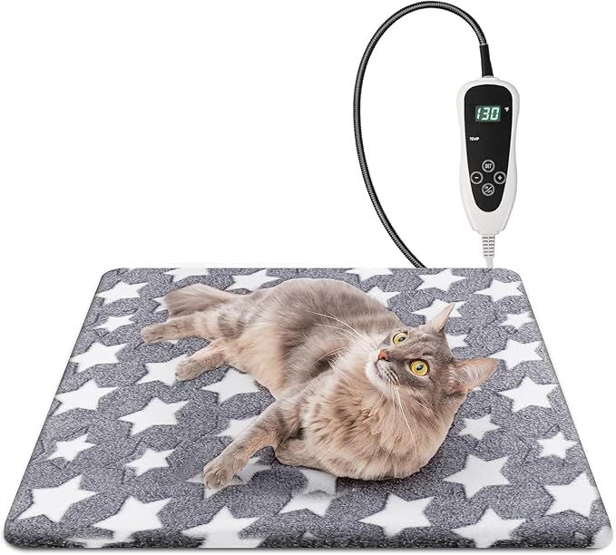 Newget Cat Heating Pad, Waterproof Pet Heating Pad for Cats Dog Indoor, 11 Adjustable Temperature Cat Warming Bed Mat with...