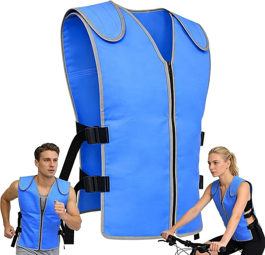Cooling Ice Vest for Men & Women - Ice Reflective Vest, No Ice Packs or Electricity Needed | Adjustable Lightweight Ice Ve...
