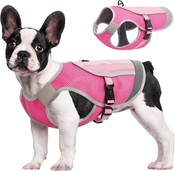Kuoser Dog Cooling Vest for Dogs, Lightweight Dog Cooling Harness Shirt with Reflective Stripe, Breathable Mesh Cooler Jac...