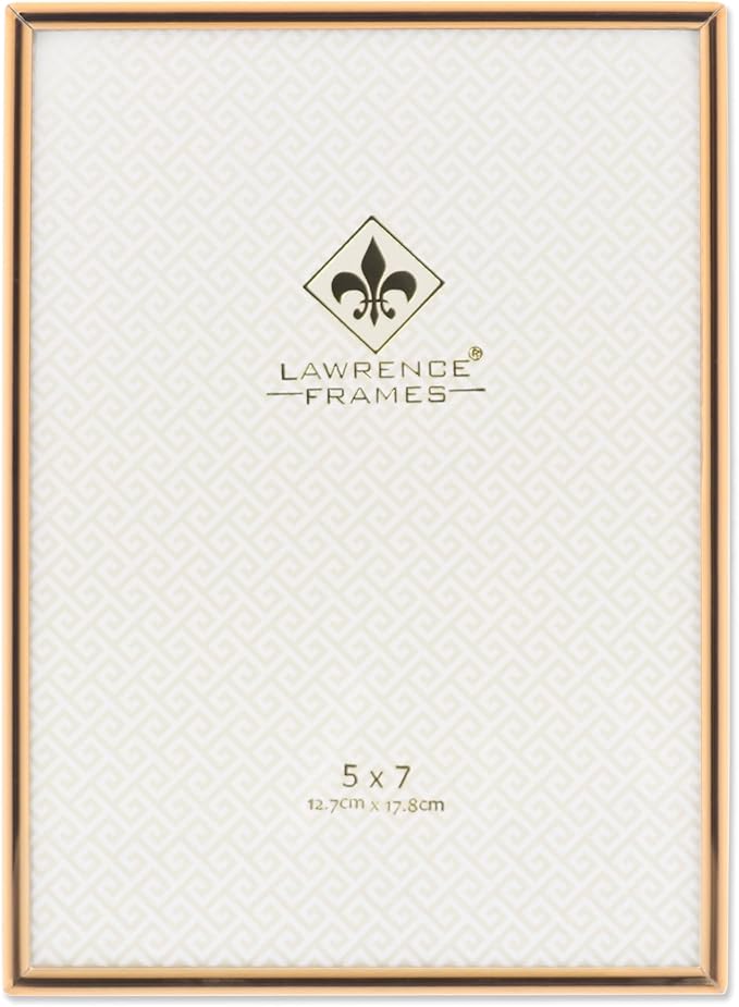 Lawrence Frames 5" W x 7" H Simply Gold Metal Picture Frame (670057)