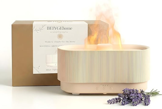 BEIYGE 8 Colour Aromatherapy Diffuser, Essential Oil Diffusers for Home, Desk Humidifier, Flame Diffuser, Ultrasonic Diffu...