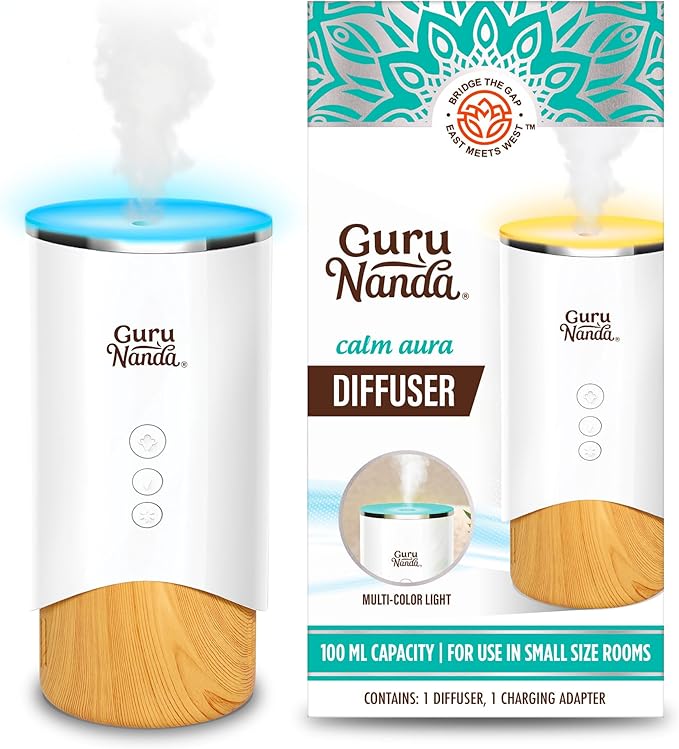 GuruNanda Calm Aura Essential Oil Diffuser, Sleek Modern Aromatherapy Diffuser with Turbo & Mist Modes, Auto Shut-Off Safe...
