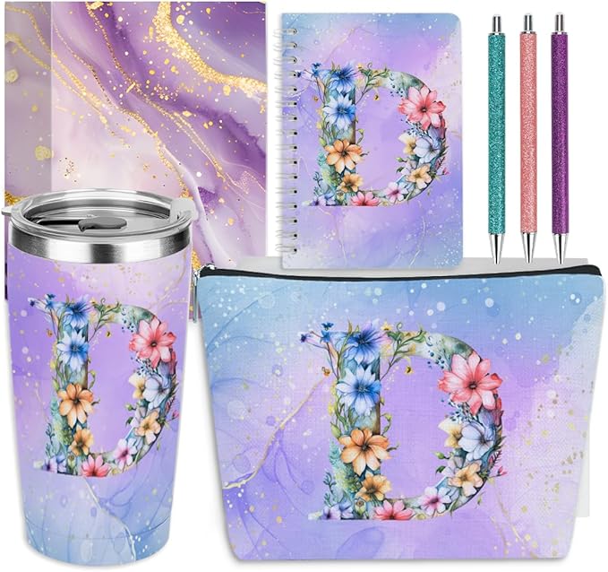 Personalized Gifts Monogrammed Birthday Gifts for Women, Boss Teacher Appreciation Christmas Initial 20 oz Tumbler, Makeup...