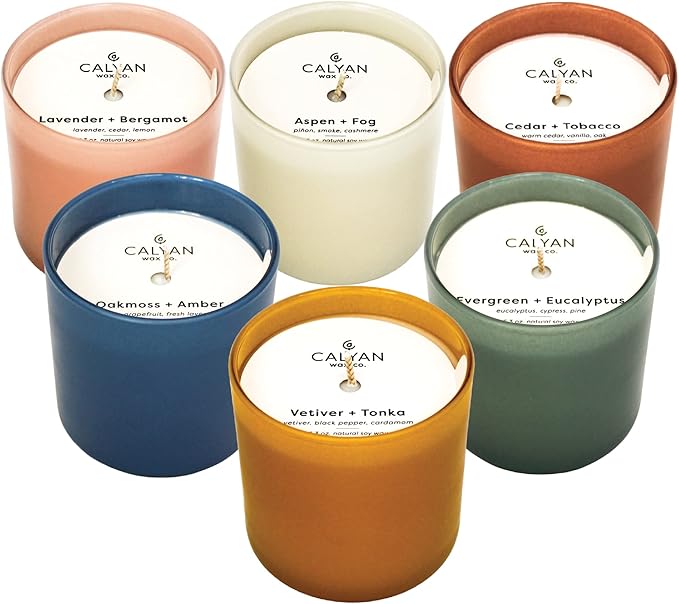 Calyan Wax Co. Dignity Series Scented Candle Gift Set - 6 Scented Candles - 35 Hour Burn - Luxury Non Toxic Soy Wax Candle...