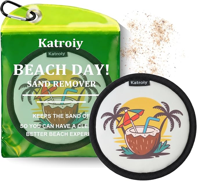 Katroiy Beach Sand Remover Sand Eraser Wipe Mitt Sand Remover for Beach Family Women 2026 Summer Vacation Essentials Europ...