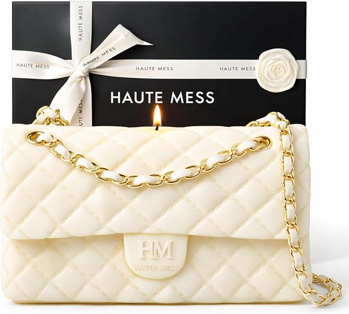 Handbag Candle in GiftBox - Haute Mess - Designer Gifts for Women - High End Luxury Candles for Women - Gift for Girlfrien...